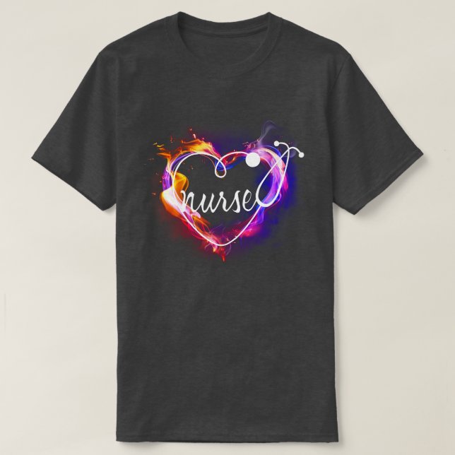 Nurse Heart T-Shirt (Design Front)