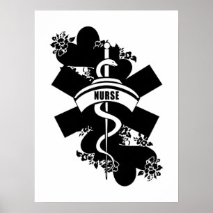 Nurse Heart Tattoo  Poster