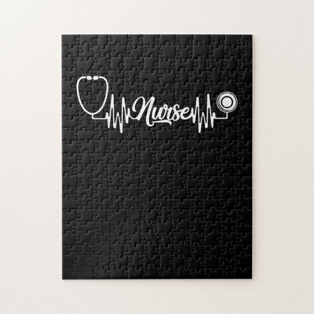 Nurse Heartbeat Nursing Jigsaw Puzzle (Vertical)