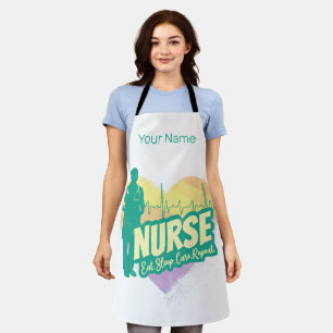 Nurse Heartbeat Vintage Graduation Nursing School Apron
