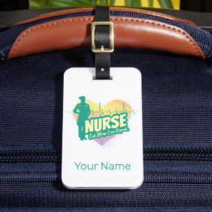 Nurse Heartbeat Vintage Graduation Nursing School Luggage Tag