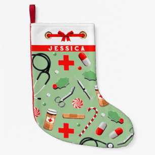 Nurse Holiday Gift Small Christmas Stocking