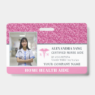 Nurse Home Health Aid Photo ID Badge