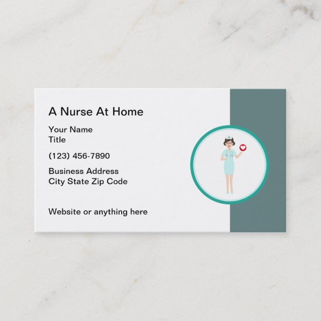Nurse Home Health Business Card (Front)