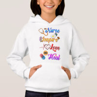 Nurse Hoodies Inspire Love Heal Med Therapist