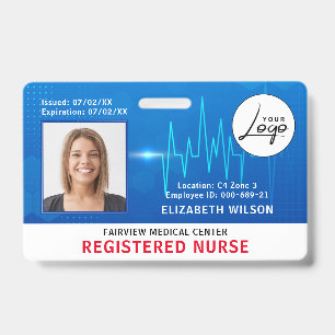 Nurse Hospital Medical Employee Photo ID Badge
