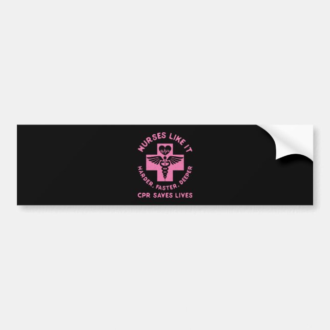 Nurse Humour - CPR  Save Lives - Funny Novelty Bumper Sticker (Front)