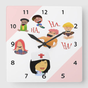 Nurse Humour Laughing Clinic Wall Clock