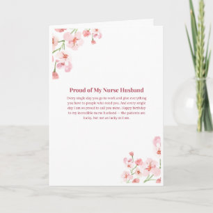Nurse Husband Birthday Card