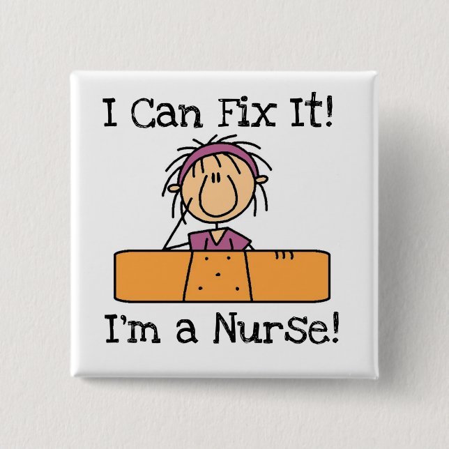 Nurse I Can Fix It T-shirts and Gifts 15 Cm Square Badge (Front)