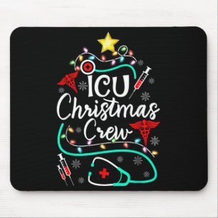 Nurse Icu Christmas Crew Nursing Christmas Tree Mouse Mat