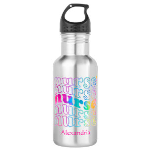 "Nurse" in Elegant Rainbow Colours 532 Ml Water Bottle