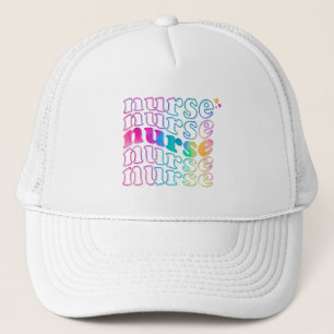 "Nurse" in Elegant Rainbow Colours Trucker Hat