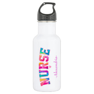 "Nurse" in Elegant Rainbow Colours Vibrant & 532 Ml Water Bottle