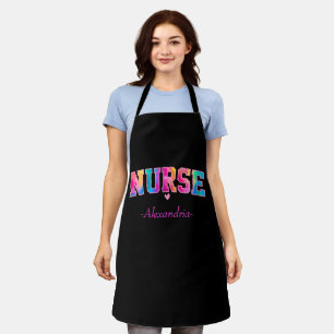 "Nurse" in Elegant Rainbow Colours   Vibrant & Apron