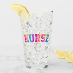 "Nurse" in Elegant Rainbow Colours Vibrant & Glass