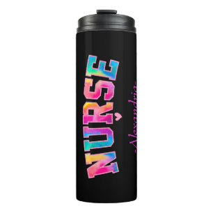 "Nurse" in Elegant Rainbow Colours Vibrant & Thermal Tumbler
