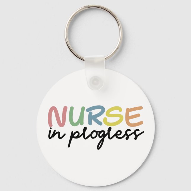 Nurse in progress Future nurse Student nurse gifts Key Ring (Front)