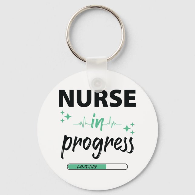 Nurse in Progress  Key Ring (Front)