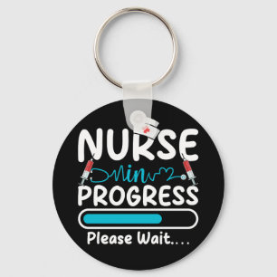 Nurse in Progress Loading Circle Key Ring