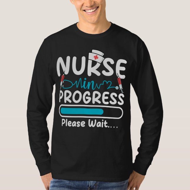 Nurse in Progress Loading Men LS T-Shirt (Front)