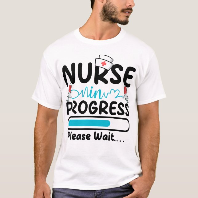 Nurse in Progress Loading Men T-Shirt (Front)