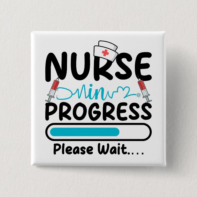 Nurse in Progress Loading Square Button (Front)