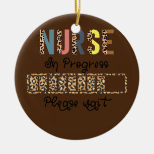 Nurse In Progress Loading Training Student Ceramic Tree Decoration