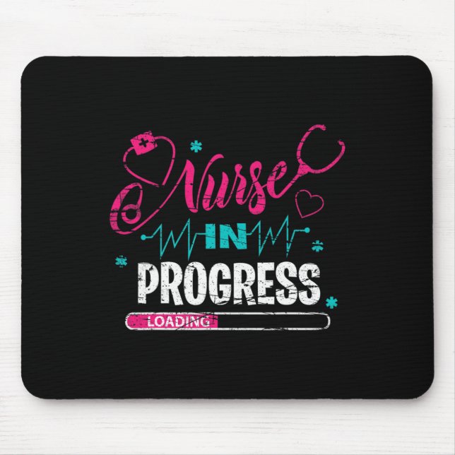 Nurse In Progress Nurse Fun Nursing School  Mouse Mat (Front)