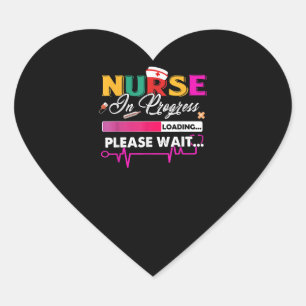 Nurse In Progress Nurse Funny Nursing School Soon Heart Sticker