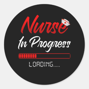Nurse In Progress Nursing School Student Future Classic Round Sticker