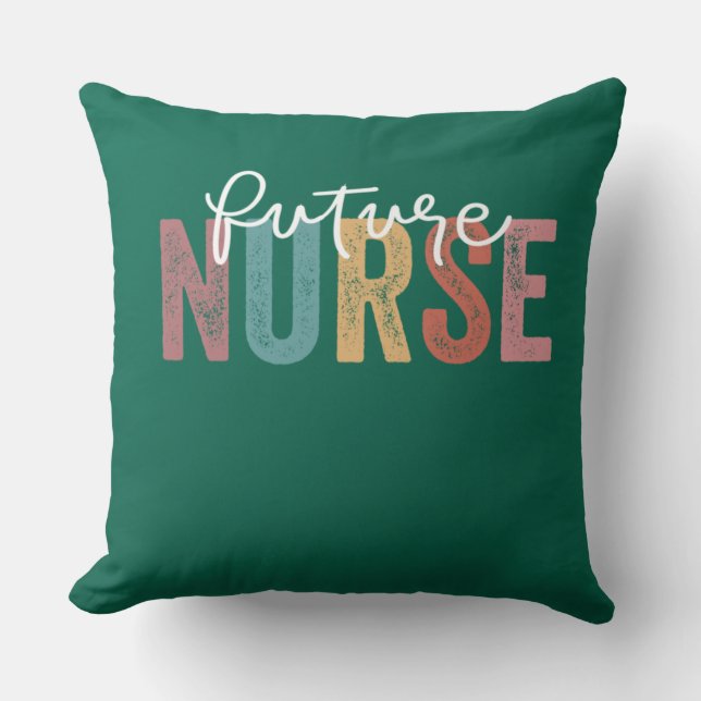 Nurse In Progress Nursing School Student Future Nu Cushion (Front)