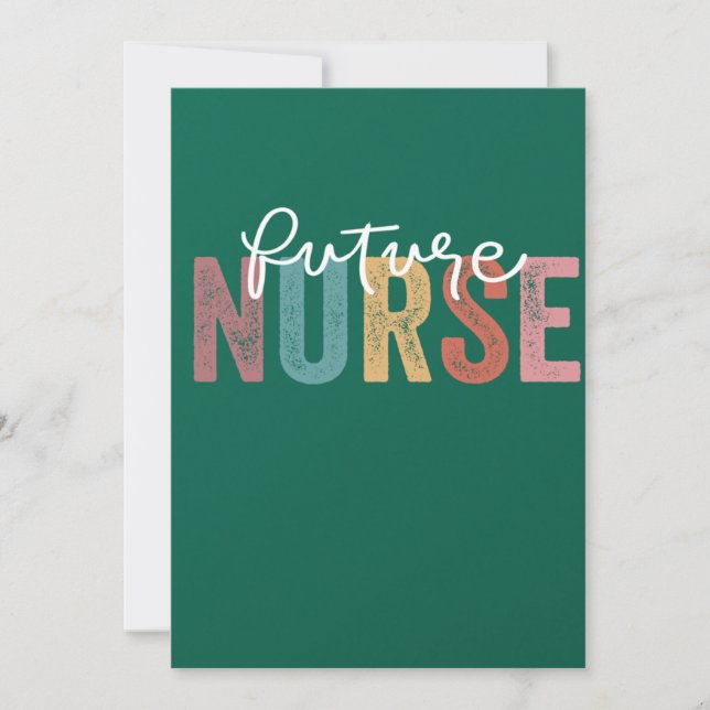 Nurse In Progress Nursing School Student Future Nu Invitation (Front)