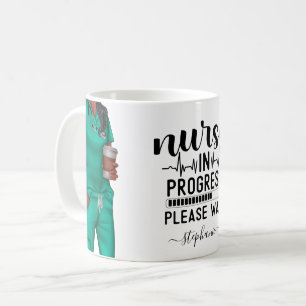 Nurse in Progress Personalised Coffee Mug