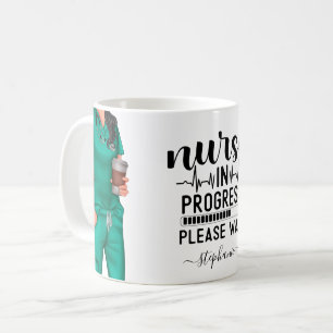 Nurse in Progress Personalised Coffee Mug