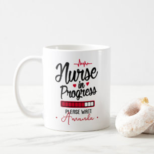Nurse in Progress Personalised Name Nurse Coffee Mug