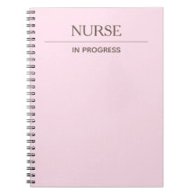Nurse In Progress Simple Custom Pastel Notebook