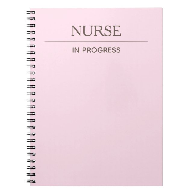 Nurse In Progress Simple Custom Pastel Notebook (Front)