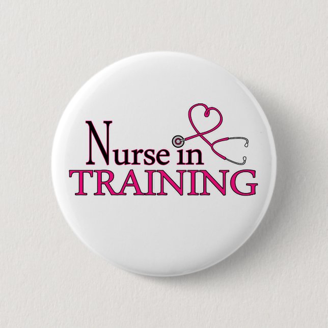 Nurse in Training - Pink 6 Cm Round Badge (Front)
