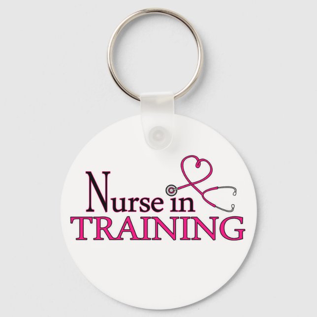 Nurse in Training - Pink Key Ring (Front)
