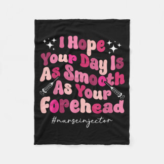 Nurse Injector Groovy Aesthetic Nurse Injector Fleece Blanket