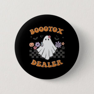 Nurse Injector Halloween Retro Botox Dealer Ghost  6 Cm Round Badge