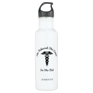 Nurse Inspirational Quote Medical Personalised 710 Ml Water Bottle