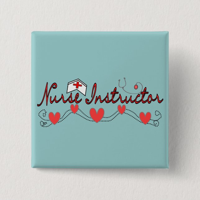 Nurse Instructor Gifts 15 Cm Square Badge (Front)