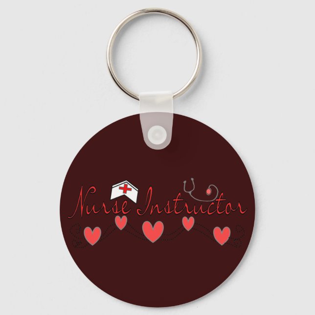 Nurse Instructor Gifts Key Ring (Front)