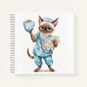Nurse is having Coffee Break for Cat Lovers  Notebook