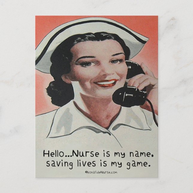 Nurse is my Name Postcard (Front)