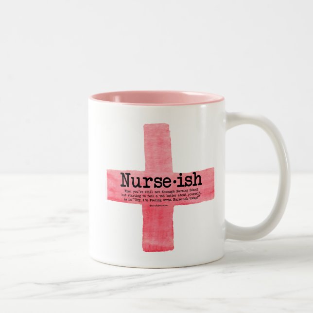 Nurse ish Nursing Student Two-Tone Coffee Mug (Right)
