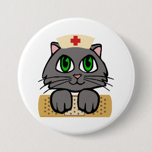 Nurse Kitten 7.5 Cm Round Badge