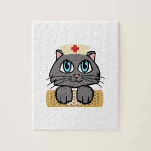 Nurse Kitten (Blue Eyes) Jigsaw Puzzle